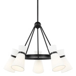 Clark Chandelier - Midnight Black / White Linen