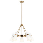 Clark Chandelier - Satin Brass / White Linen