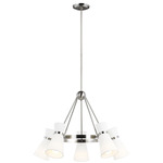 Clark Chandelier - Brushed Nickel / White Linen