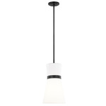 Clark Pendant - Midnight Black / White Linen