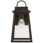 Founders Outdoor Wall Sconce - Antique Bronze / Clear