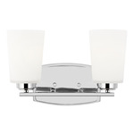 Franport Bathroom Vanity Light - Chrome / Etched White