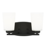 Franport Bathroom Vanity Light - Midnight Black / Etched White