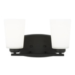 Franport Bathroom Vanity Light - Midnight Black / Etched White