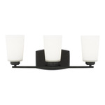 Franport Bathroom Vanity Light - Midnight Black / Etched White