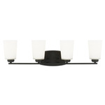 Franport Bathroom Vanity Light - Midnight Black / Etched White