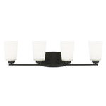 Franport Bathroom Vanity Light - Midnight Black / Etched White