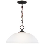 Geary Dome Pendant - Bronze / Satin Etched