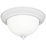 Geary Ceiling Light Fixture - White / Satin Etched