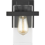 Mitte Wall Sconce - Midnight Black / Clear