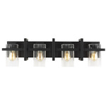 Mitte Bathroom Vanity Light - Midnight Black / Clear