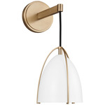 Norman Wall Sconce - Satin Brass / Matte White