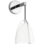Norman Wall Sconce - Chrome / Matte White
