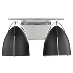 Norman Bathroom Vanity Light - Chrome / Midnight Black