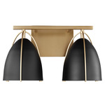 Norman Bathroom Vanity Light - Satin Brass / Midnight Black