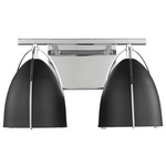 Norman Bathroom Vanity Light - Chrome / Midnight Black