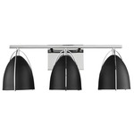 Norman Bathroom Vanity Light - Chrome / Midnight Black