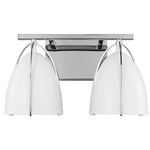 Norman Bathroom Vanity Light - Chrome / Matte White