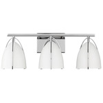 Norman Bathroom Vanity Light - Chrome / Matte White