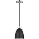 Norman Mini Pendant - Chrome / Midnight Black