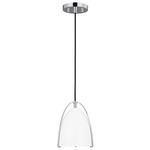 Norman Mini Pendant - Chrome / Matte White