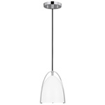 Norman Mini Pendant - Chrome / Matte White