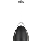 Norman Pendant - Chrome / Midnight Black