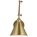 Salem Double Arm Wall Sconce - Satin Brass