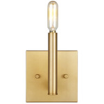 Vector Wall Sconce - Satin Brass