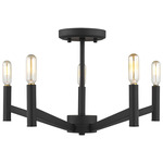 Vector Semi Flush Ceiling Light - Midnight Black