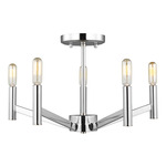 Vector Semi Flush Ceiling Light - Chrome