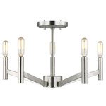 Vector Semi Flush Ceiling Light - Brushed Nickel