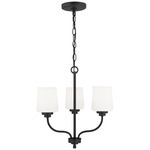 Windom Chandelier - Midnight Black / Etched White