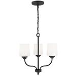 Windom Chandelier - Midnight Black / Etched White