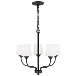 Windom Chandelier - Midnight Black / Etched White