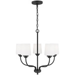 Windom Chandelier - Midnight Black / Etched White