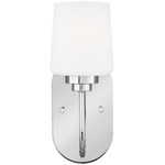 Windom Wall Sconce - Chrome / Etched White