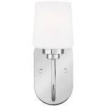 Windom Wall Sconce - Chrome / Etched White