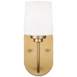 Windom Wall Sconce - Satin Brass / Etched White