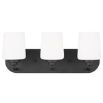 Windom Bathroom Vanity Light - Midnight Black / Etched White