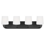 Windom Bathroom Vanity Light - Midnight Black / Etched White