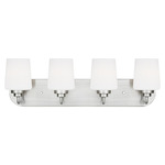 Windom Bathroom Vanity Light - Brushed Nickel / Etched White