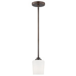 Windom Mini Pendant - Bronze / Etched White