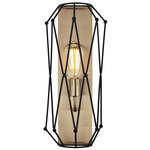 Zarra Wall Sconce - Satin Brass / Midnight Black