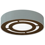 Cloie Ceiling Light Fixture - Walnut / Linen Grey