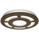Disca Arc Ceiling Light Fixture - Brushed Nickel / Walnut