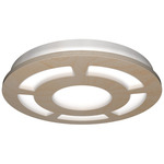 Disca Arc Ceiling Light Fixture - Brushed Nickel / Natural
