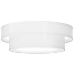 Felicity Ceiling Flush Light Fixture - Brushed Nickel / Silk White