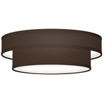 Felicity Ceiling Flush Light Fixture - Brushed Nickel / Taffeta Bronze