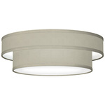 Felicity Ceiling Flush Light Fixture - Brushed Nickel / Taffeta Toast